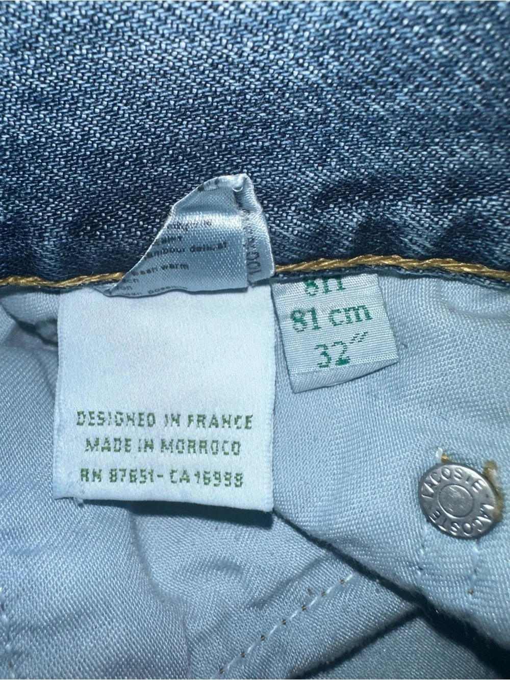 Lacoste Men's Straight Jeans in Blue Wash